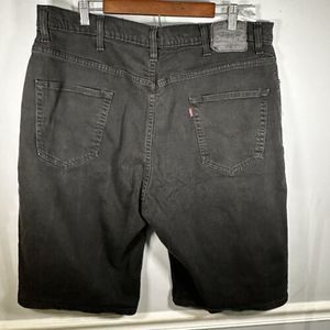 Levis 569 Loose Fit Jean Shorts Mens‎ Size 42 Black Denim 12.5” Inseam